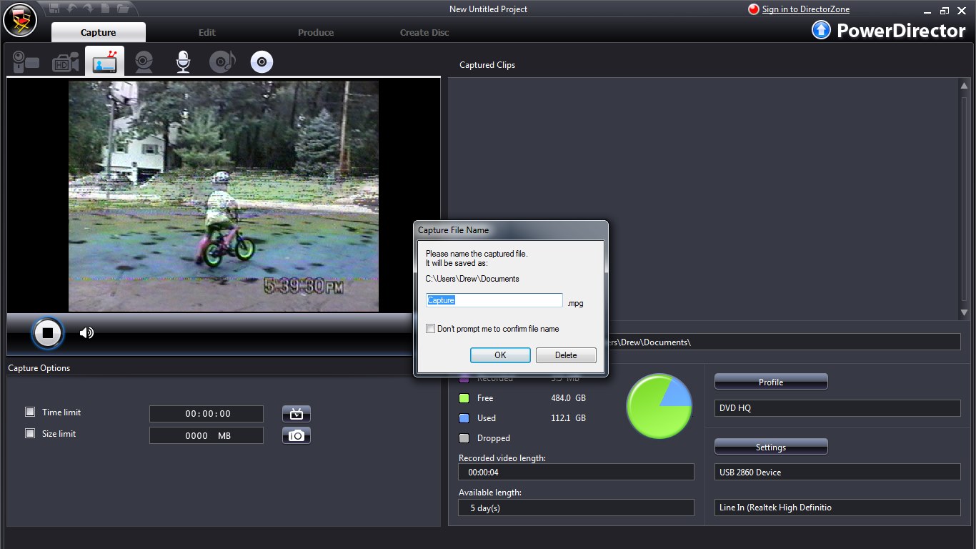 Recording no longer gives an error message